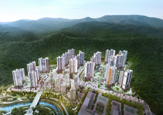 사송 더샵 데시앙 2차 통합조감도. <태영건설·포스코건설 제공>